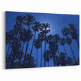 Beverly Hills Palm Trees Silhouette - Blue Sky California Wall Art