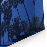 Beverly Hills Palm Trees Silhouette - Blue Sky California Wall Art