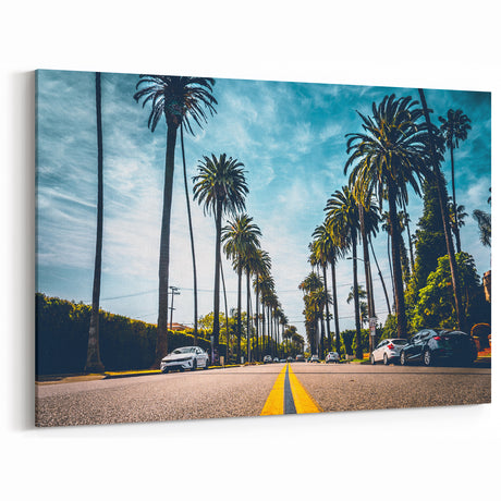 Iconic Beverly Hills Street Art - Palm Trees California Scenic Print