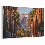 Hollywood Sign and Palm Trees - Iconic California Wall Art Print
