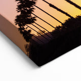 Purple Sky and Palm Trees Wall Decor Print - Beverly Hills Sunset Art