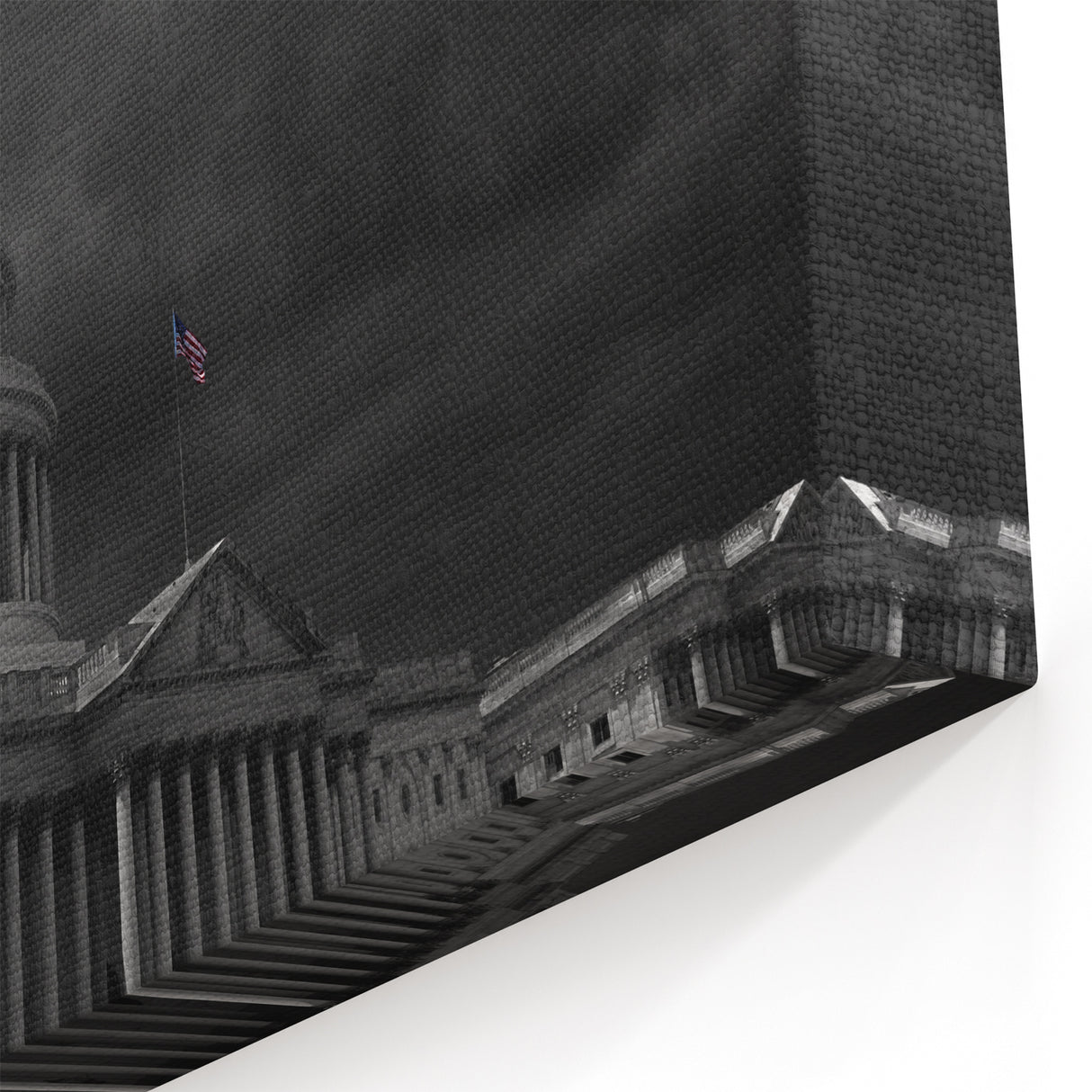 Historic Washington DC Art - Capitol Building Under Stormy Sky Wall Print
