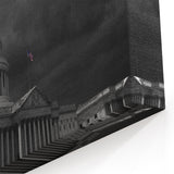 Historic Washington DC Art - Capitol Building Under Stormy Sky Wall Print
