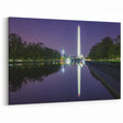 Washington Monument Wall Art - Reflecting Pool Night View Canvas Print