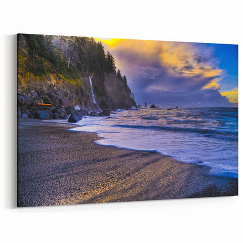 Olympic National Park Wall Art - Scenic Coastal Sunset Canvas Print