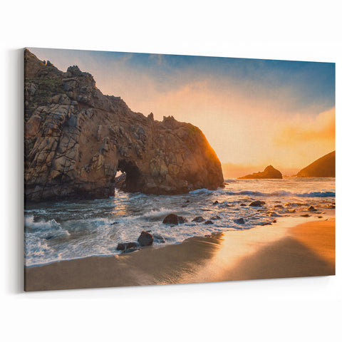 Golden Sunset at Big Sur – California Coastal Landscape Wall Art