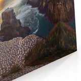 Scenic West Coast Art - Bird Colony and Ocean Sunset Canvas Print