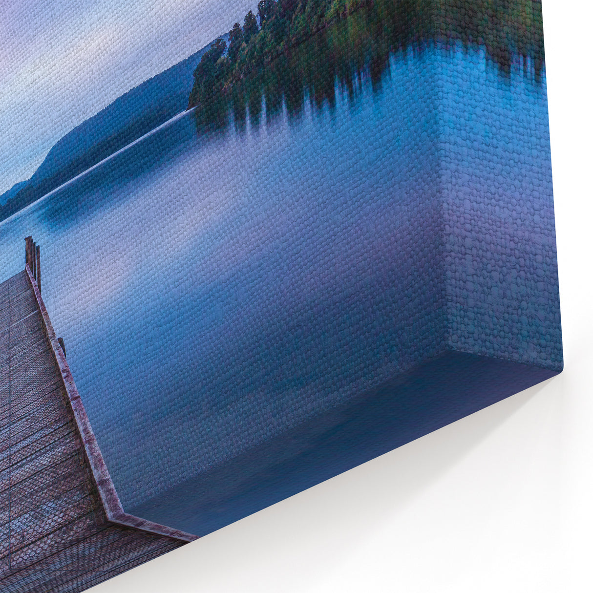 New Zealand Lake and Dock Art - Tranquil West Coast Landscape Print