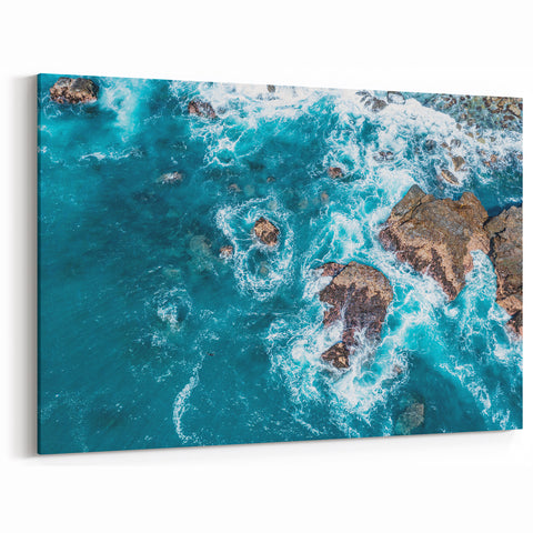 Vibrant Ocean Waves at Big Sur – Captivating California Coastal Wall Art