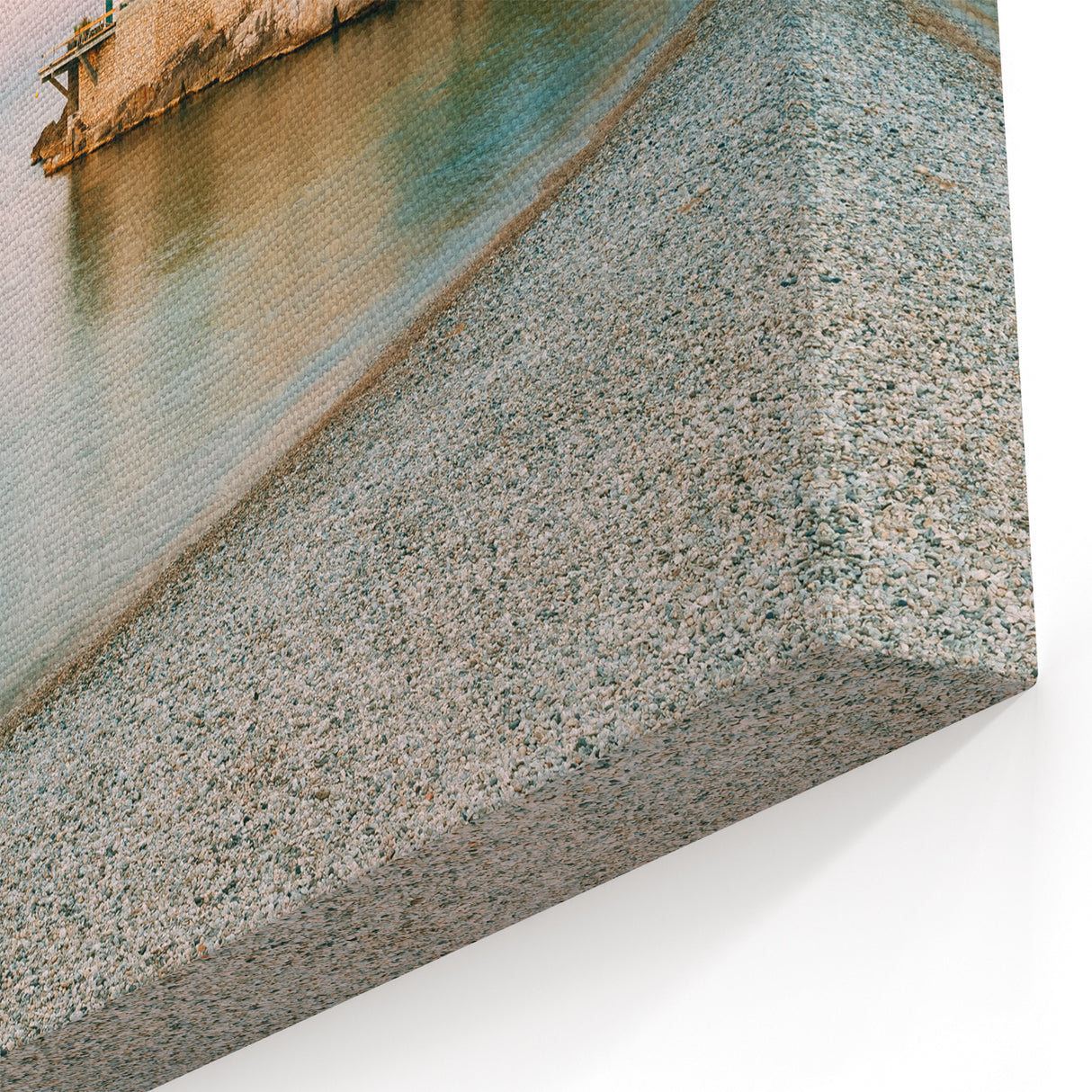 French Scenery Canvas - Peaceful Coastal Villa with Sea and Sky Views