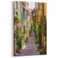 Provence Wall Art - Colorful Street with Shuttered Houses and Flowers