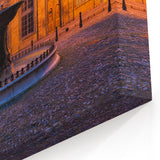 Provence Home Decor - Historic French Fountain and Elegant Building Scene