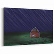 Palouse Wall Art – Starry Night Over Barn with Dramatic Star Trails