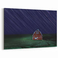 Palouse Wall Art – Starry Night Over Barn with Dramatic Star Trails