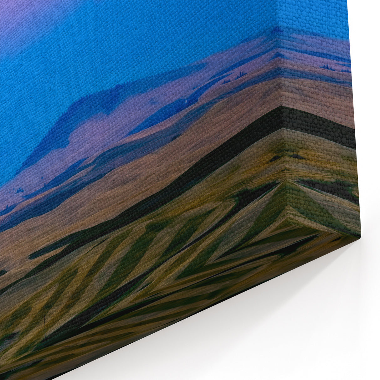 Palouse Photography Canvas – Full Moon Over Rolling Hills at Twilight