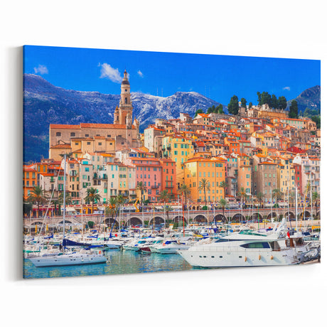 French Riviera Art - Colorful Cote d'Azur Scenic Mediterranean Wall Decor