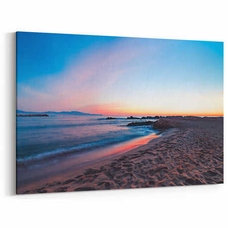 Tranquil Beach Sunset Print – Catalina Island Coastal Canvas Art