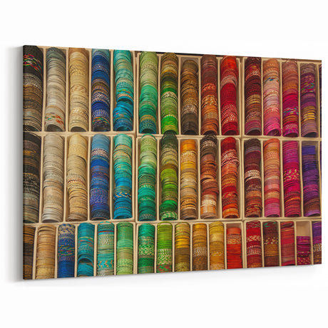 French Village Art - Colorful Bangle Display Wall Decor from Provence