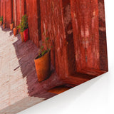 Red Stone Alleyway Print – Catalina Island Rustic Canvas Art