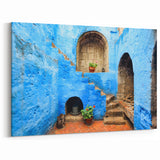 Blue Stone Stairway Print – Catalina Island Rustic Canvas Art