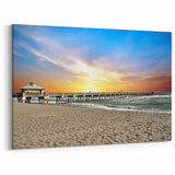 Palm Beach Pier Art - Ocean View Florida Scenic Photography on Canvas