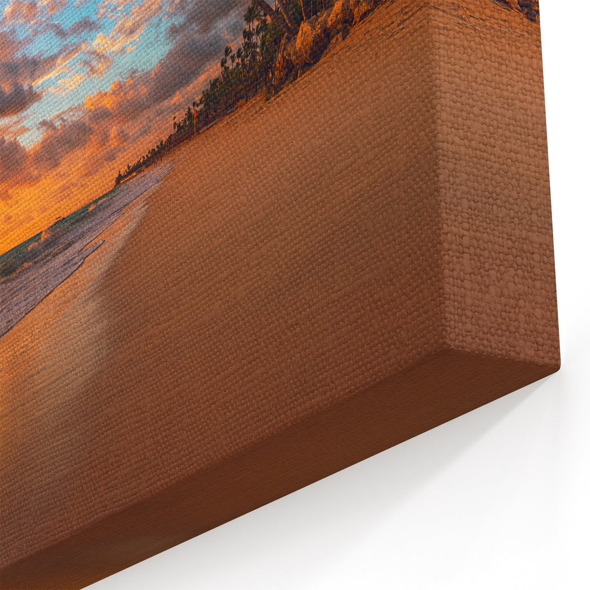 Tropical Beach Sunset Art - Palm Beach Scenic Canvas for Coastal Decor