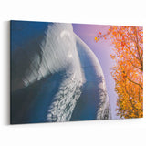 Stunning Seattle Skyline Art with Vibrant Autumn Tree - Cityscape Photography