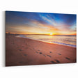 Wellington Landscape Paintings - Sunset Beach Footprints New Zealand Art