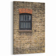 Masonry Wall Art - Rustic Window on Weathered Brick Wall Canvas Print