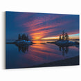 Wellington Skyline Photography - Dramatic Sunset over Island Reflections