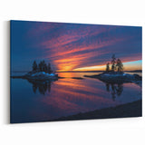 Wellington Skyline Photography - Dramatic Sunset over Island Reflections