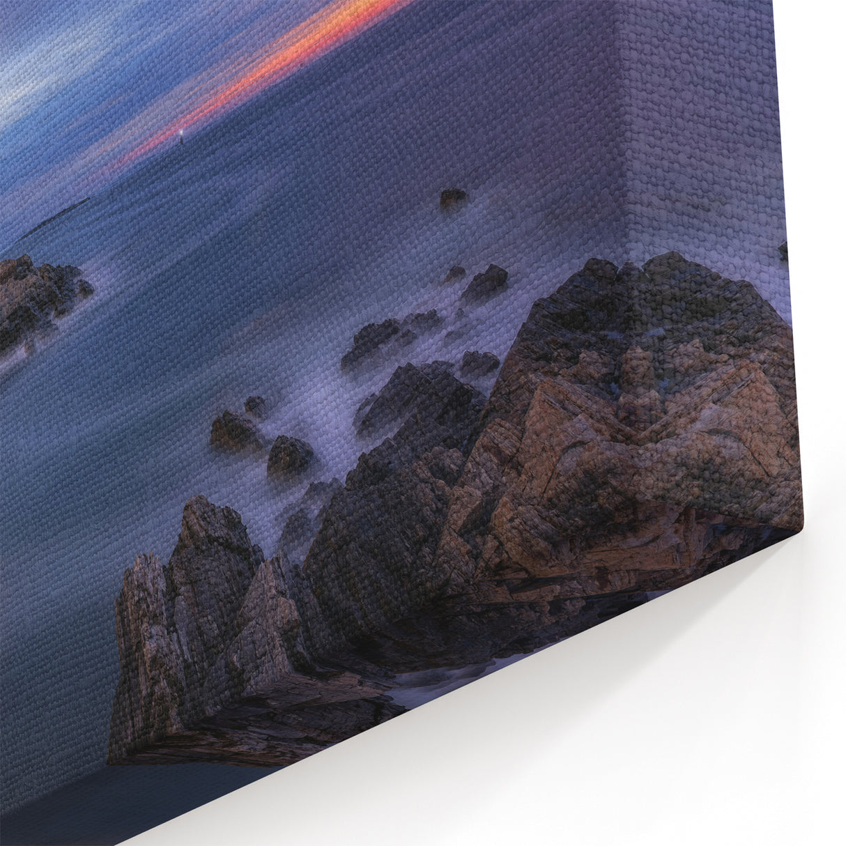 Wellington Harbor Art - Lighthouse Under Starry Sky Coastal Canvas Print