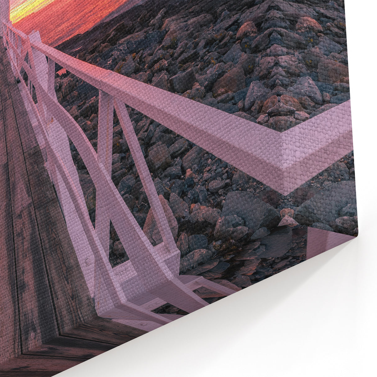 Wellington Harbor Art - Lighthouse Bridge at Vibrant Sunset Canvas Print