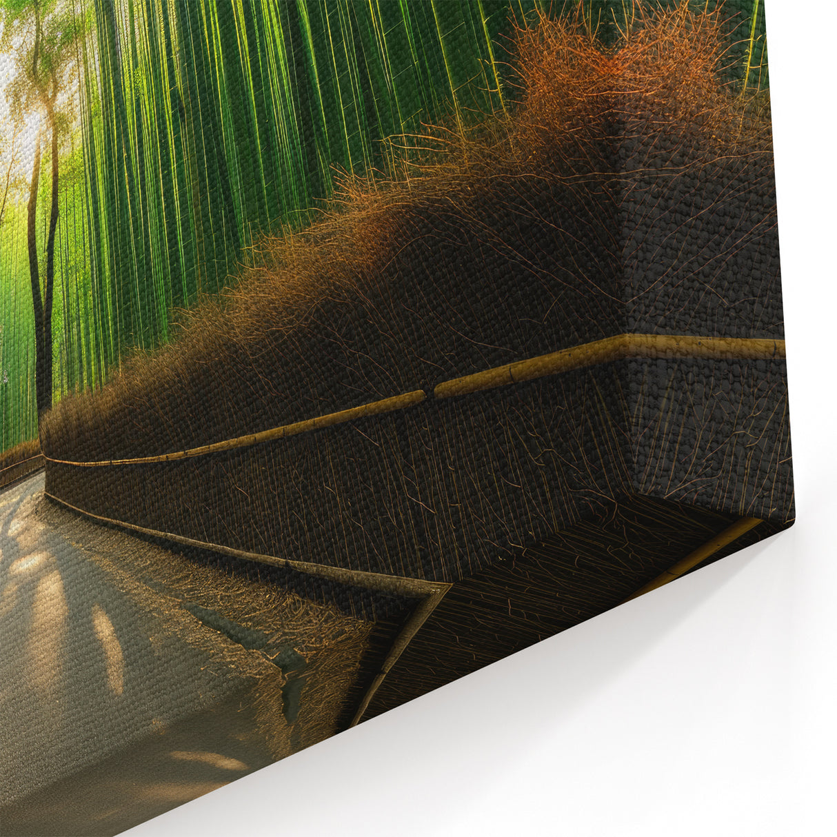 Tropical Canvas Art – Peaceful Bamboo Path Maui Nature Photography Print