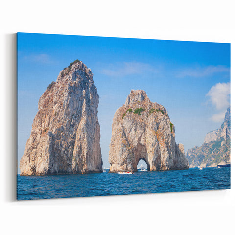 Capri Coastal Art - Italian Faraglioni Rocks for Mediterranean Decor