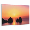 Capri Wall Art – Italian Landscape Art with Sunset Coastal Views