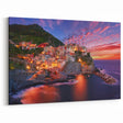 Cinque Terre Wall Art – Sunset Glow Italian Coastal Decor Prints