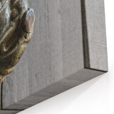 Antique Masonry Wall Art - Rustic Bronze Door Fixture on Canvas & Prints
