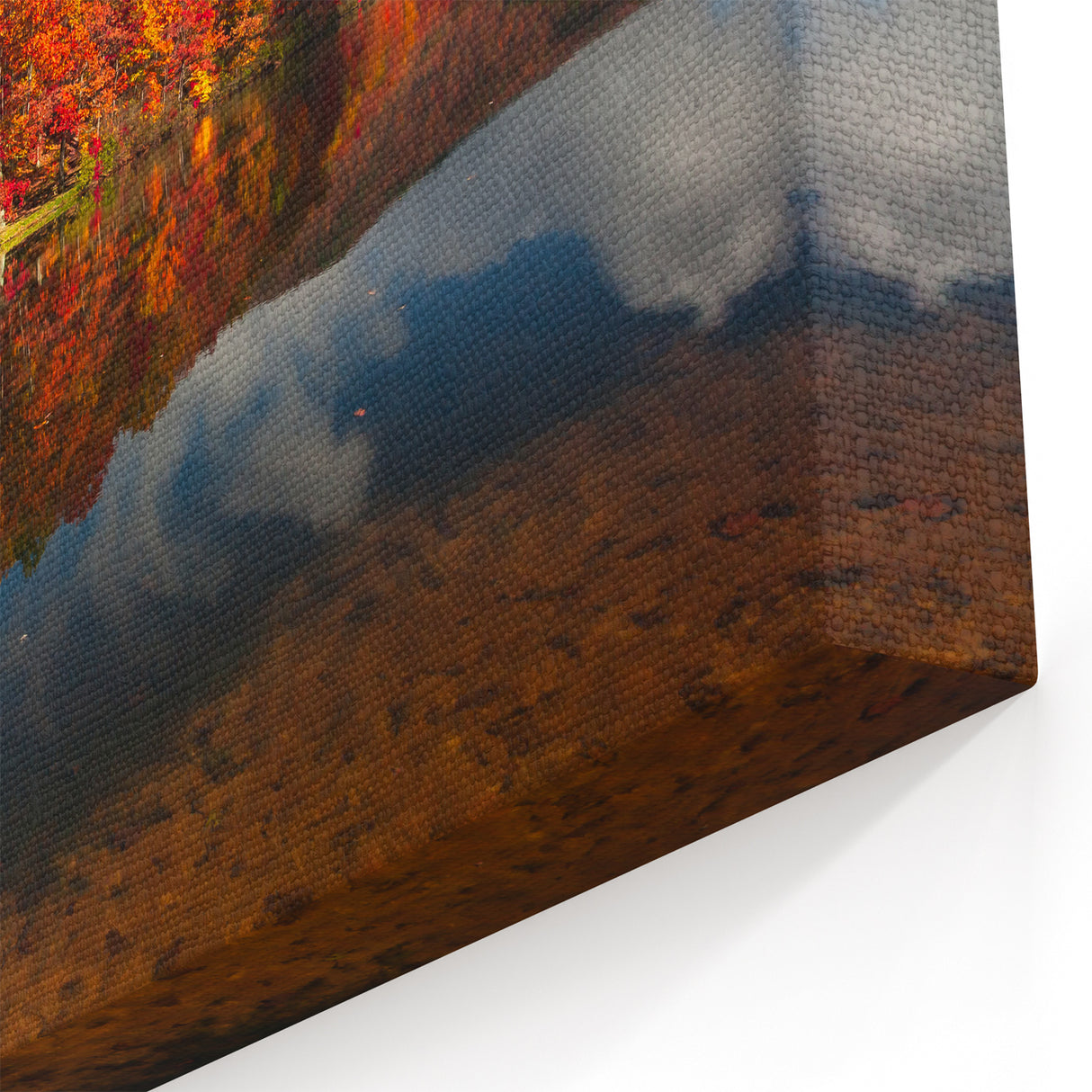 Virginia Nature Art - Autumn Leaves Reflection Scenic Photography Print