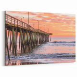 Virginia Beach Art - Sunrise Pier Coastal Photography Scenic Wall Print