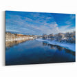 Wellington Skyline Photography - Winter River Scene with Blue Skies