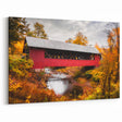 Historic Covered Bridge Wall Art – Rustic Red Bridge Canvas & Prints