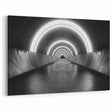 Abstract Light Tunnel Art - Modern Monochrome Architectural Print