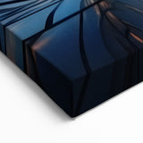 Reflective Curved Glass Art Print - Modern Architectural Canvas