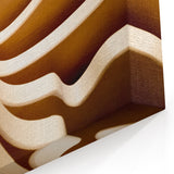 Sculptural Wood Curves Art - Contemporary Architectural Print