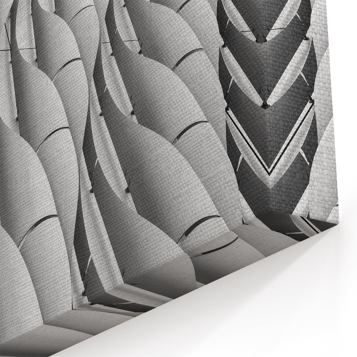 Contemporary Architectural Abstract Wall Art - Wavy Geometric Design