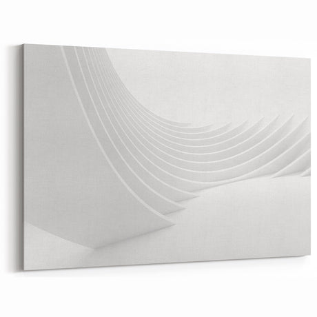 Minimalist Architectural Abstract Wall Art - Clean Curved Design