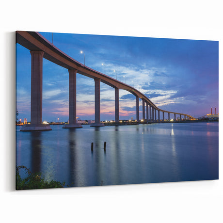 Virginia Photography – Twilight Bridge Over Water Scenic Print