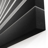 Black and White Geometric Architectural Wall Art - Spiral Design