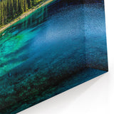 Italy Scenery Canvas - Dolomites Wall Art Featuring Alpine Lake View